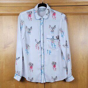 ASOS Vintage Retro Long Sleeve Button Down Kitten Blouse - 6